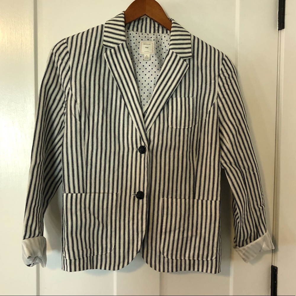Gap blazer, cute navy/white pinstripe